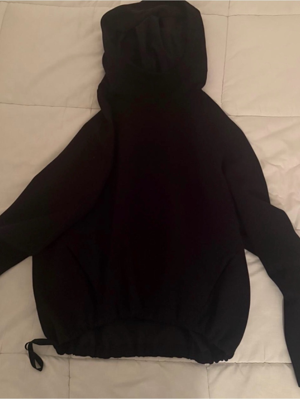 lululemon athletica Black Hooded Cowl-Neck Sweater